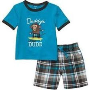 Carter's 2-pc. Daddy's Dude Plaid Short Set